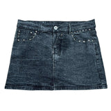 Y2K Black Denim Mini Skirt