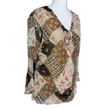 100% Silk Patchwork Vintage Blouse
