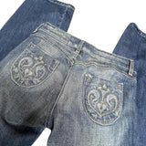 Y2K Embroidered Flared Jeans