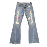 True Religion Patchwork Y2K Flared Jeans