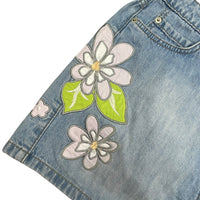 Y2K Floral Denim Skirt