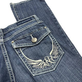 Rock & Republic Flare Denim Embroidered Jeans