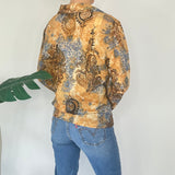 Vintage Mesh Long Sleeve Button Up Top