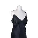 Black Satin Slip Dress
