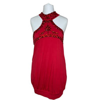 Red Sequin Halterneck Top