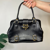 Black Vintage Boxy Handbag