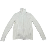 Cream Knitted High Neck Jumper