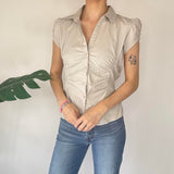 Y2K Button Up Short Sleeve Shirt