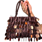 Brown Sequin Mini Bag