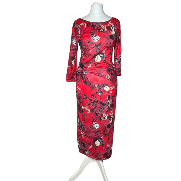 Red Floral Maxi Dress