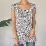 Y2K Short Sleeve Tie Back Top