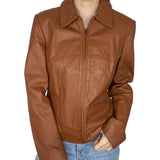 Brown Faux Leather Jacket