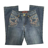 Y2K Embroidered Denim Jeans