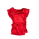 Red Satin Tie Top