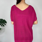 Per Una Pink Knitted V-Neck