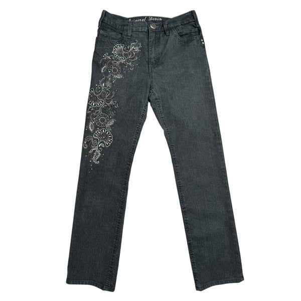 Embroidered Denim Jeans