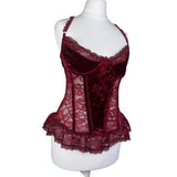 Burgundy Corset Top