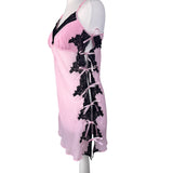 Baby Pink Mesh Bow Slip Dress
