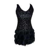 Y2K Black Sequin Mini Dress