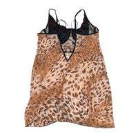 Animal Print Mesh Lingerie Dress