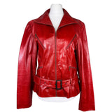 Vintage Red Leather Jacket