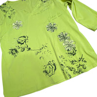 Green Y2K Graphic Top