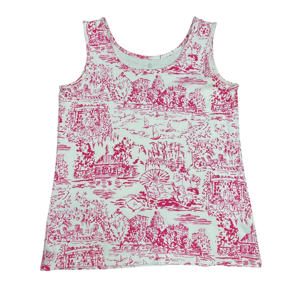 Pink Graphic Vest Top