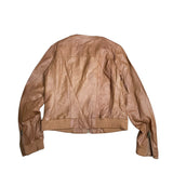 Tan Faux Leather Jacket
