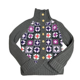 Y2K Flower Crochet Cardigan