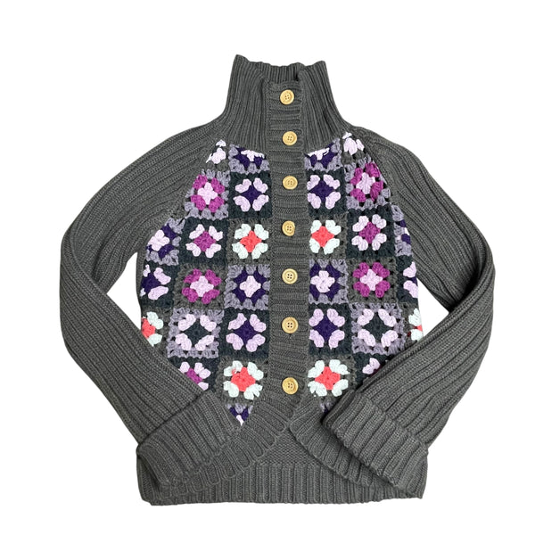 Y2K Flower Crochet Cardigan