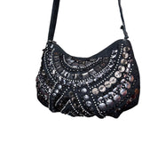Black Beaded Y2K Bag