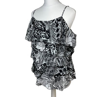 Ruffle Mesh Cami Top