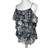 Ruffle Mesh Cami Top