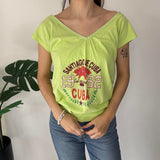 Green Y2K Graphic Top