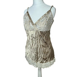 Y2K Gold Satin Cami