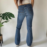 Embroidered Denim Bootcut Jeans