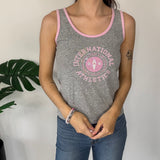 Y2K Graphic Grey Vest Top