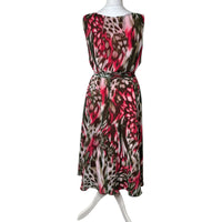 Animal Print Midi Mesh Dress
