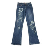 Y2K Butterfly Flare Denim Jeans