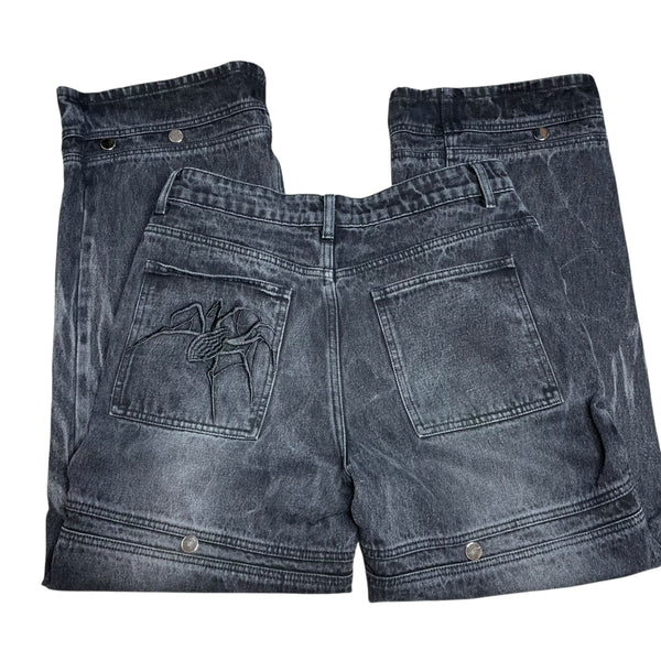 Wide Leg Grunge Denim Jeans