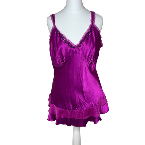 Y2K Purple Satin Cami