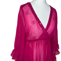 Pink Mesh Cover Up