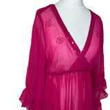 Pink Mesh Cover Up