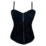 Black Y2K Corset Cami Top