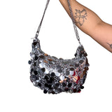 Silver Sequin Bag