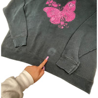 Y2K Pink Butterfly Sweatshirt