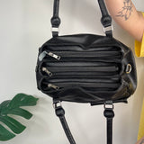 Y2K Faux Leather Black Handbag