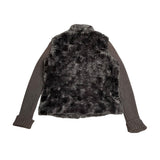Brown Faux Fur Zip Up