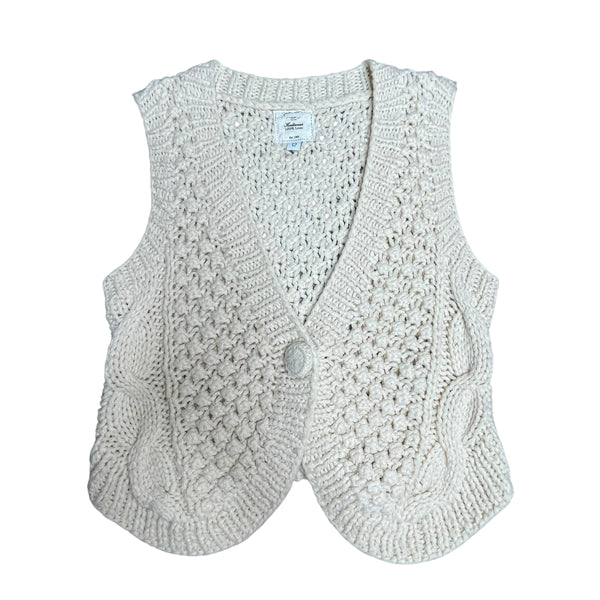 Cream Crochet Vest