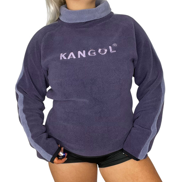 Kangol Purple Pullover Fleece High Neck